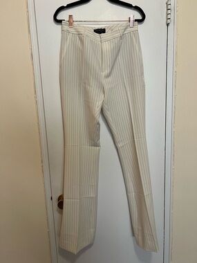 Banana Republic Cream Pinstripe Dress Pants